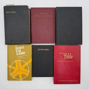 Lot of 6 Vintage Religious Books Bibles & Doctrine 1929–1970 | Christian Jewish